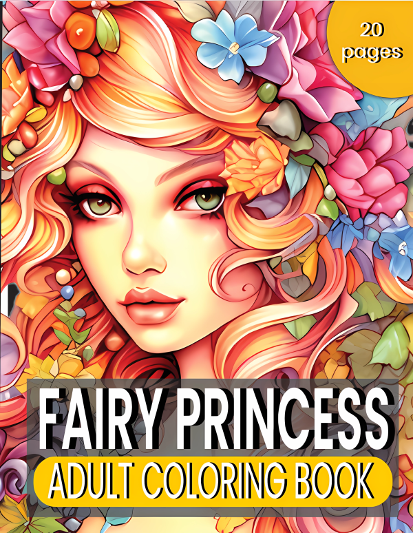 Fairy Princess PDF Printable Coloring Book