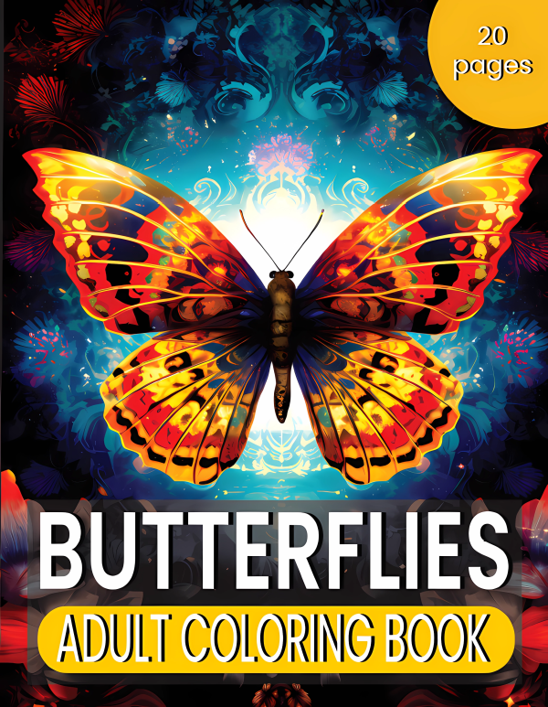 Butterflies PDF Printable Coloring Book