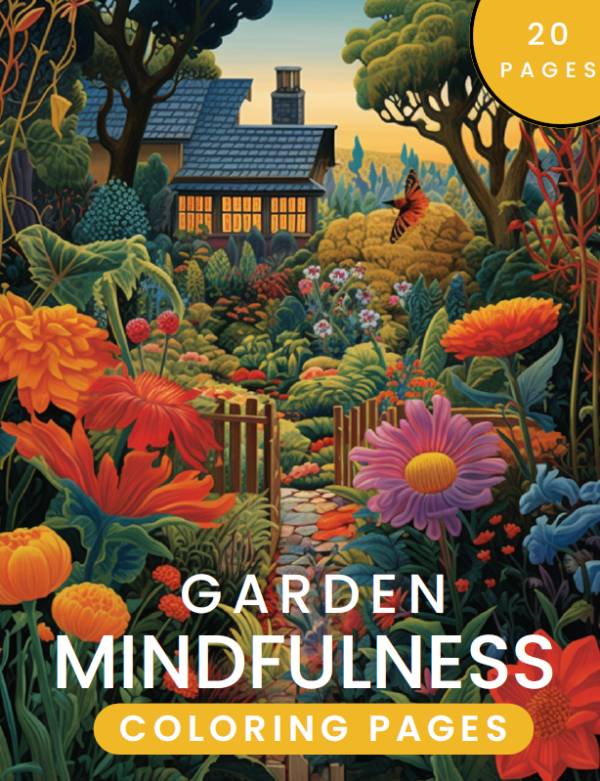 Mindfulness Gardens Coloring Book | Stress Relieving | PDF Instant download