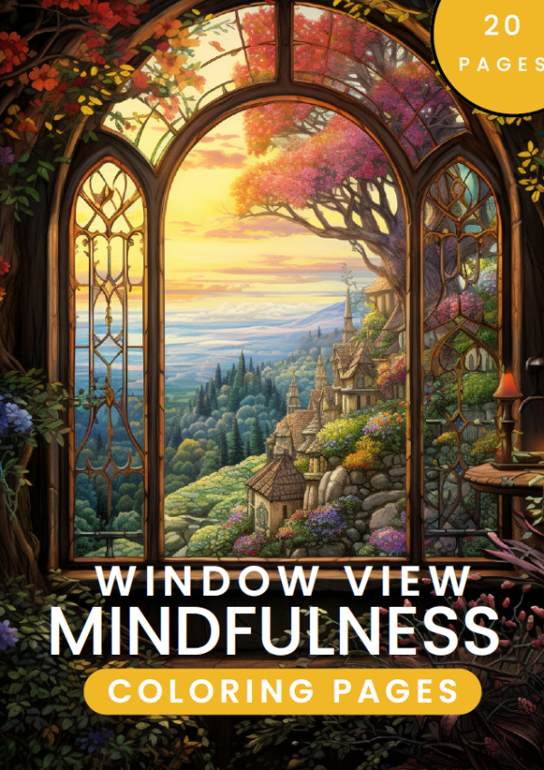 Beautiful View Coloring Book | 20 Printable Coloring Pages With 20 Bleed Pages | 1 Coloring Book Front Cover | 1 Coloring Book Rear Cover | PDF Digital Coloring Book.